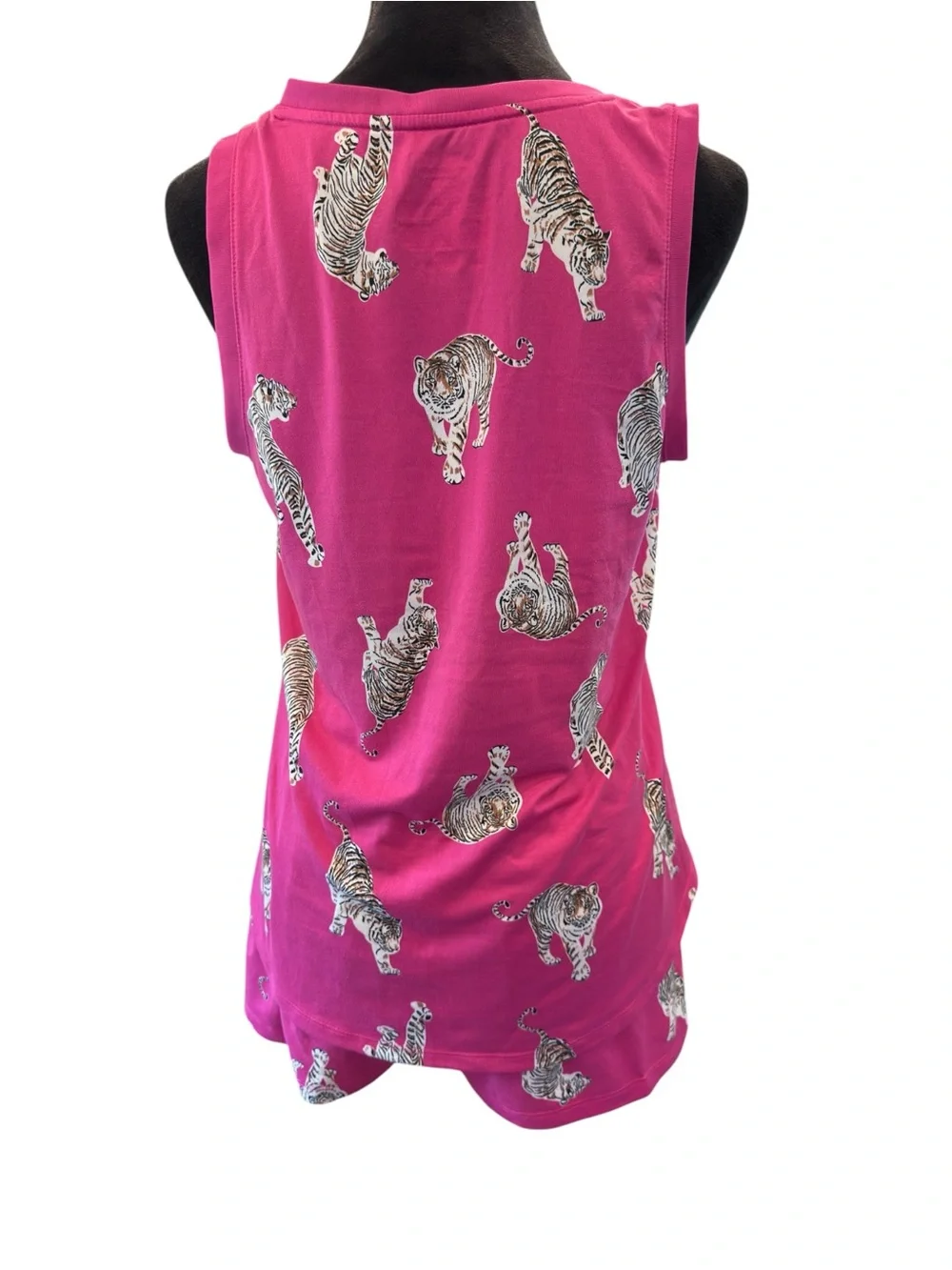 Joyspun Tiger Print Pajama Set Vibrant Loungewear Hot Pink Soft M/S Mix